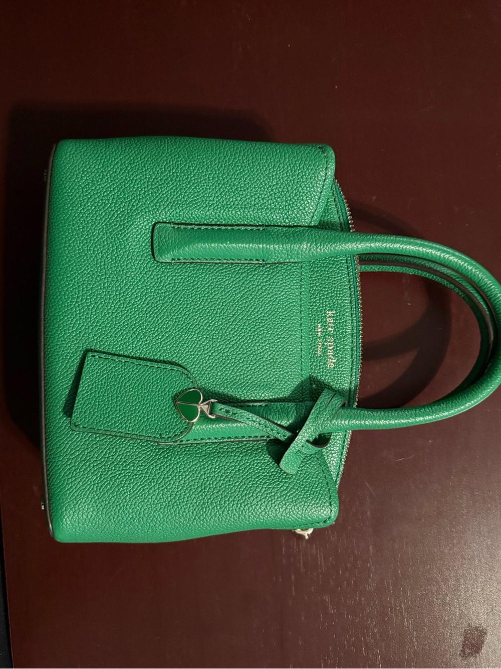 kate spade Emerald Green Pebbled Leather Satchel